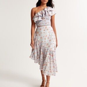 Abercrombie & Fitch Asymmetrical Ruffle Maxi Skirt - S